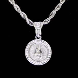 God hand pendant necklace men