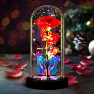 crystal butterfly glass flower