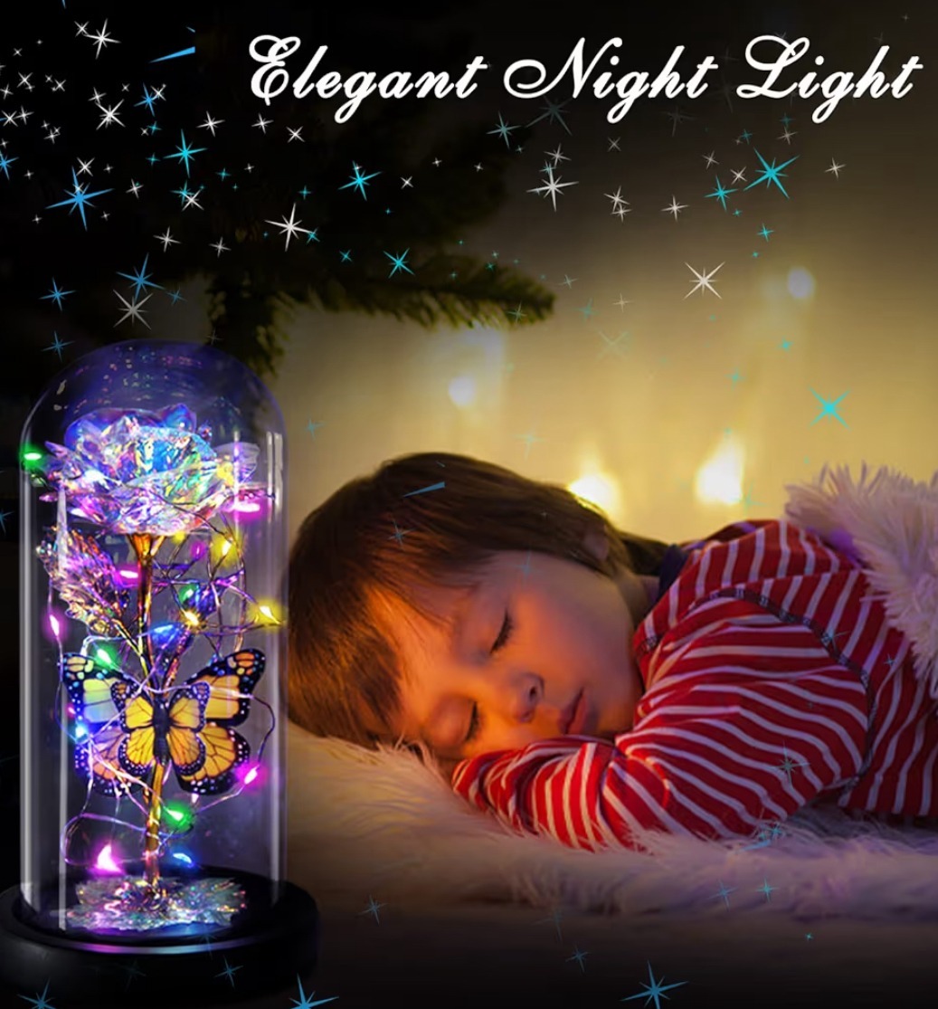 Lighted up Butterfly Glass flower - Image 4