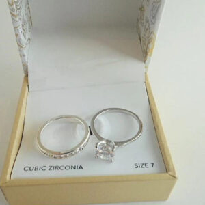 Charter Club Silver Cubic Zirconia Ring (size 7)
