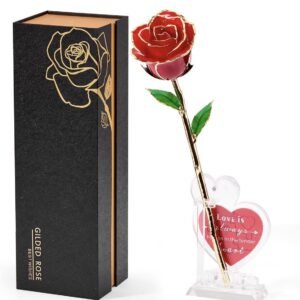 Real 24K Gold Dipped Realistic Rose