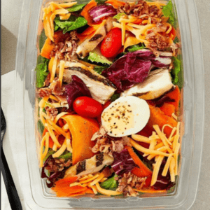Salad + chicken + Bacon +Drink