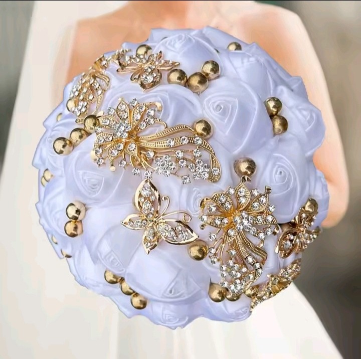 Pink and White Bridal And Bridesmaid Bouquet - Image 13