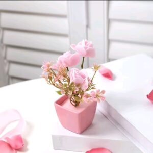 5pcs Mini Pink Artificial Flower