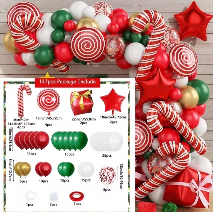 137PCS Christmas Balloon Set - Image 6