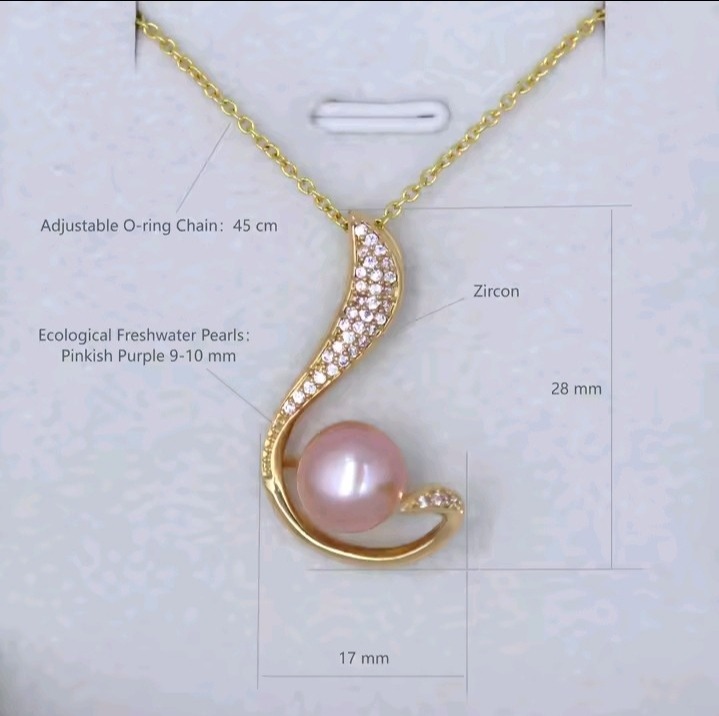 Junye Elegant Pearl Pendant Necklace - Image 4
