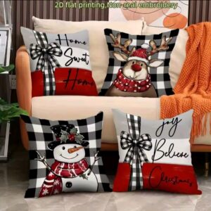 4pcs Christmas Pillow Cover