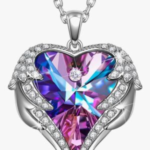 Kate Lynn Angel Wings Heart Necklace