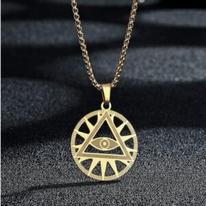 Triangle Evil Eye Necklace