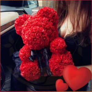 Wedding Rose Luxury Teddy Bear (Ships  to united states)