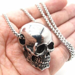 Skull pendant necklace men